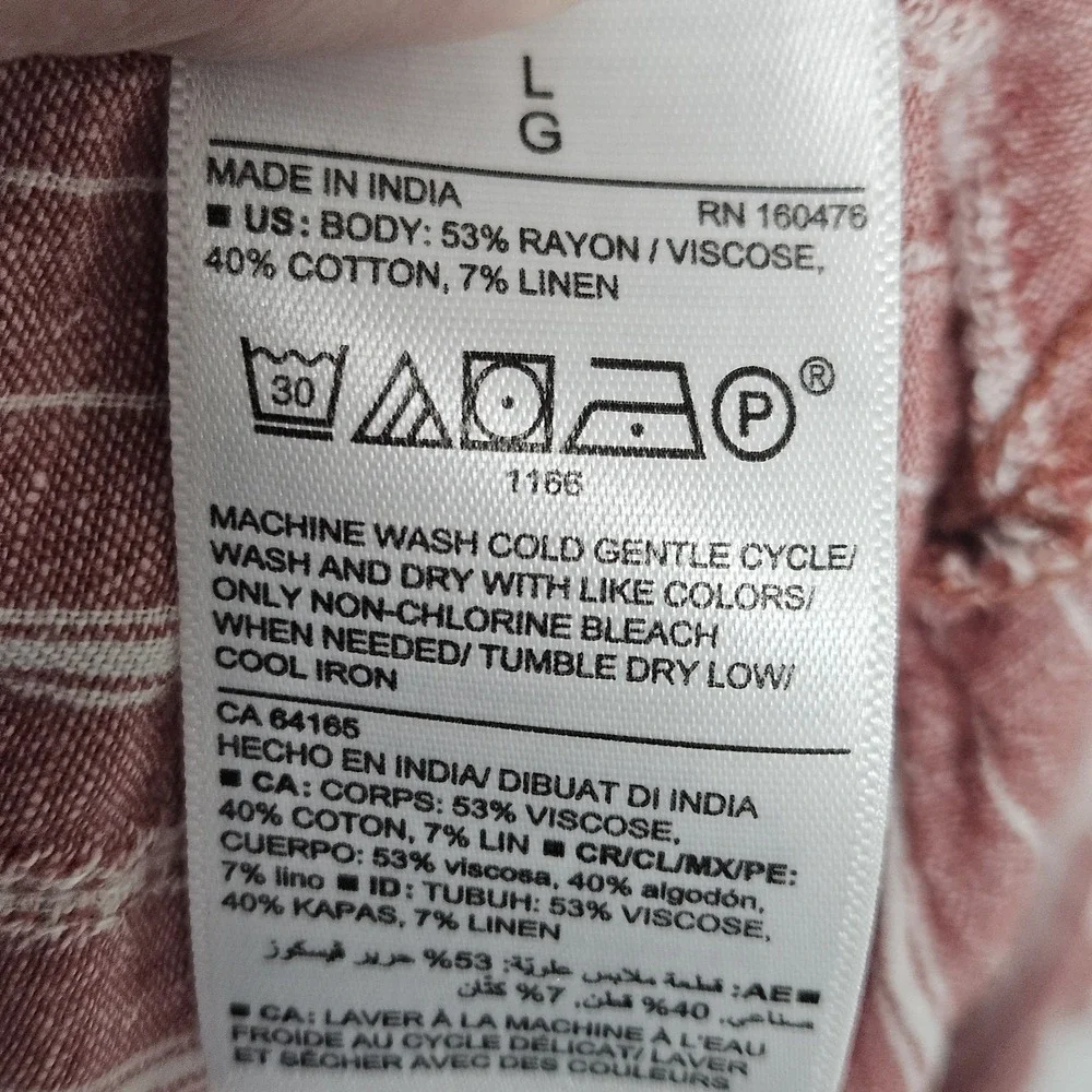 Old Navy Maxi Dress Women Lg Red Striped Halter Neck Linen Blend Tiered Boho‎ - Picture 4 of 9